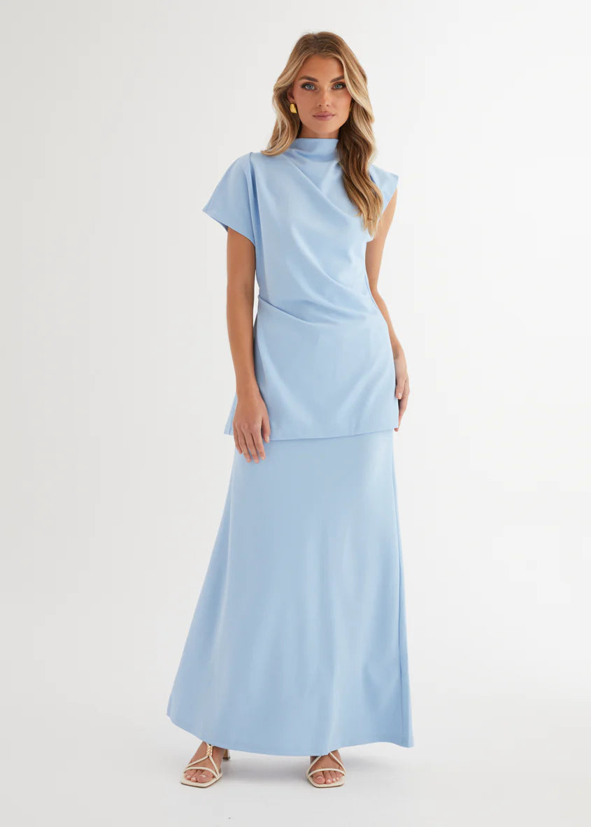 Solace Maxi Skirt - Blue