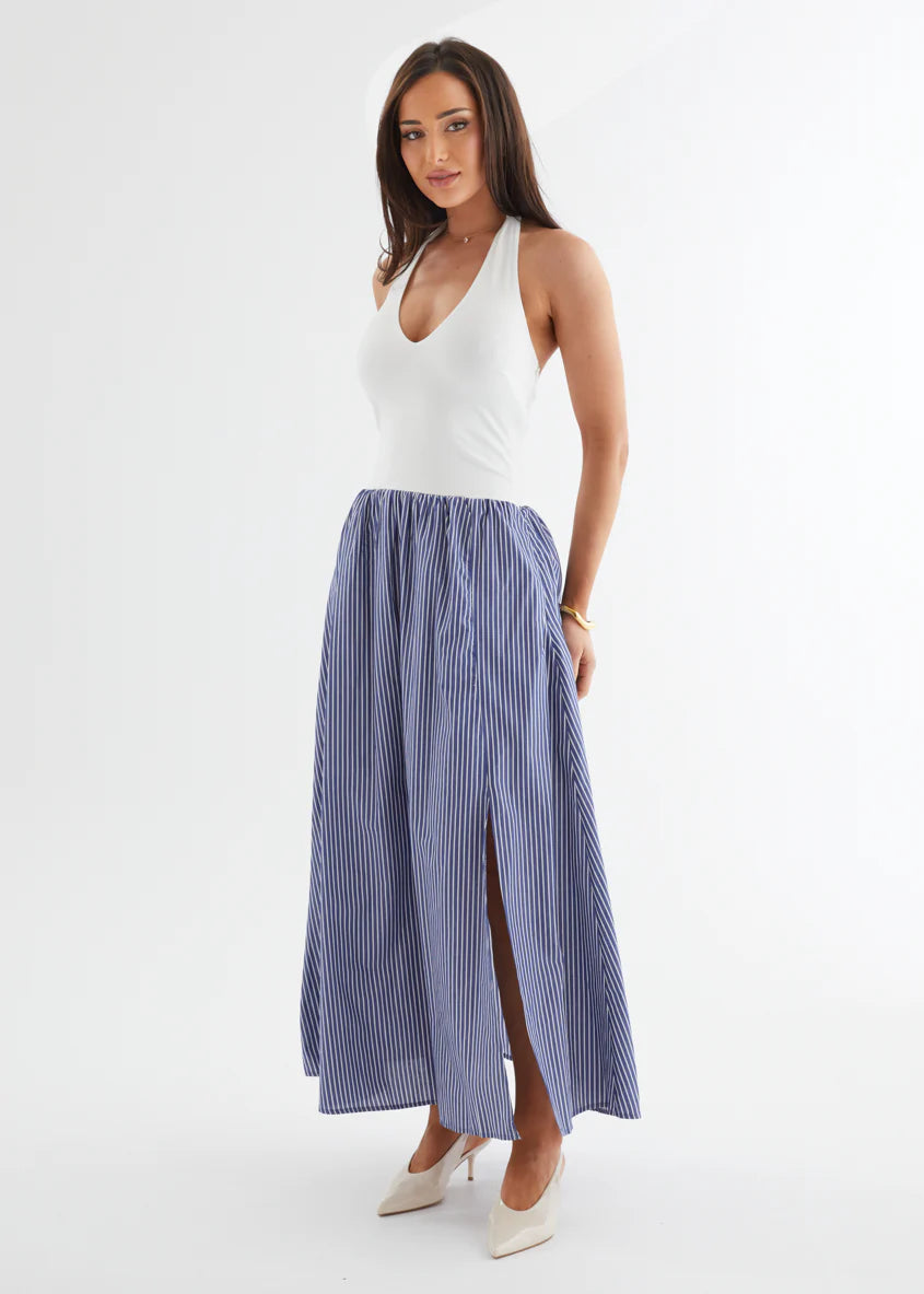 Sunni Maxi Dress - Sky Stripe