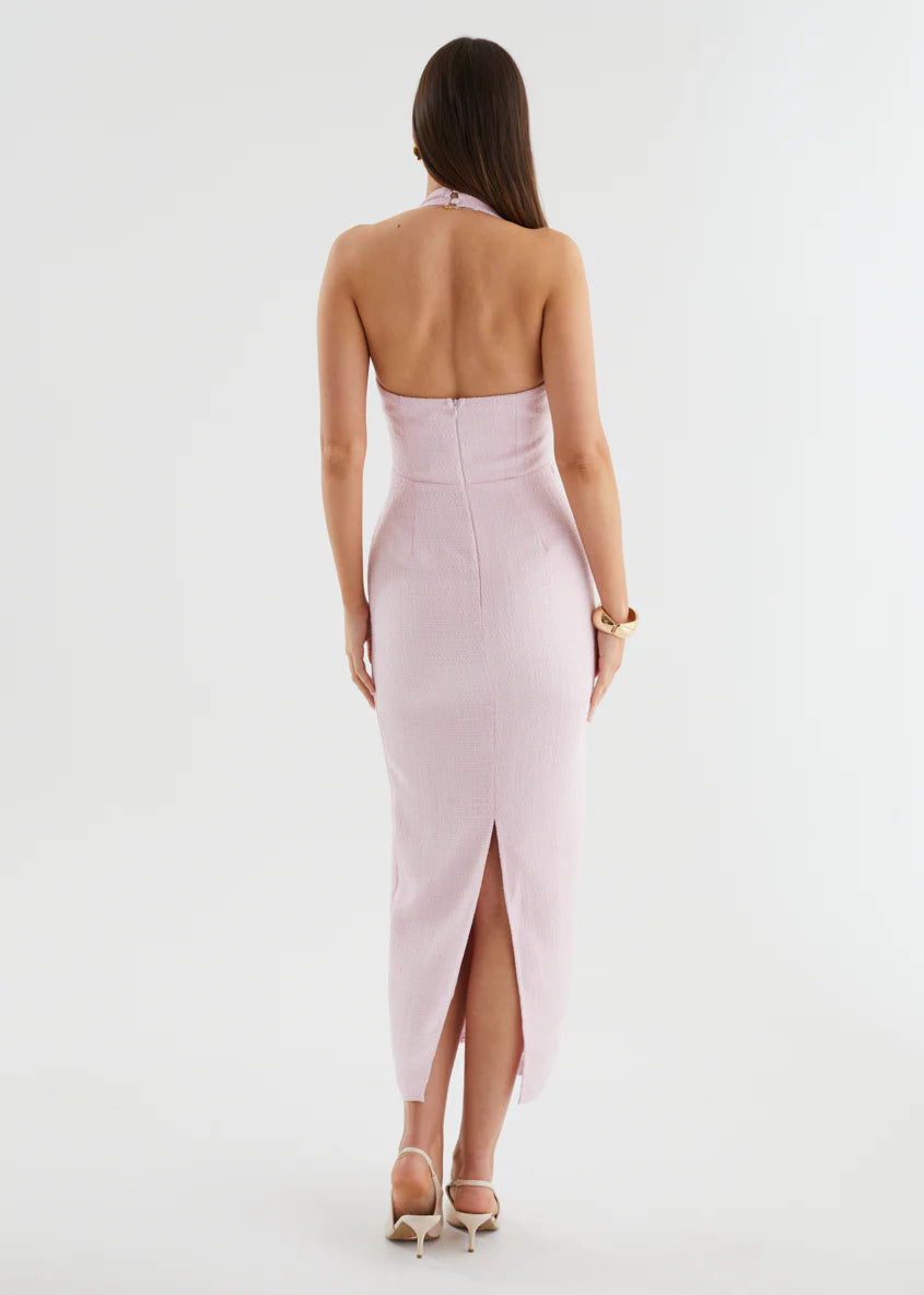 Marina Halter Maxi Dress - Baby Pink