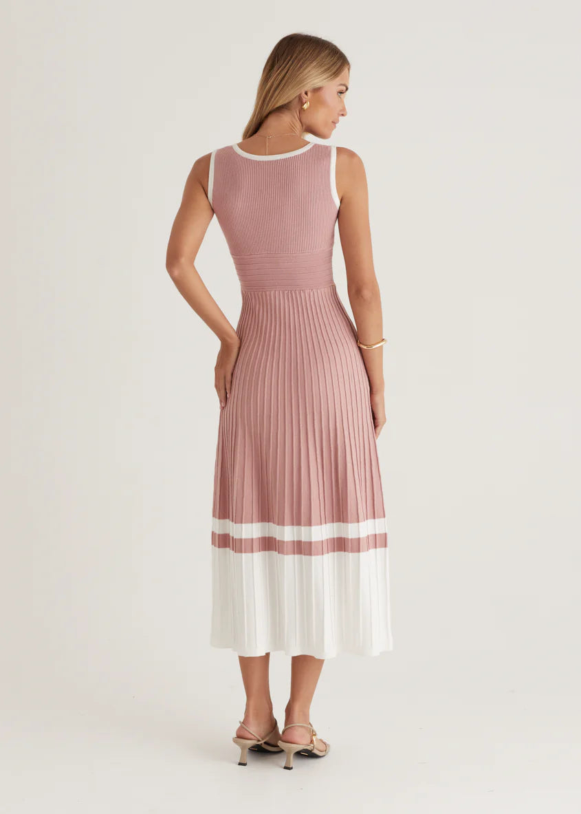 Radiate Knit Midi Dress - Blush