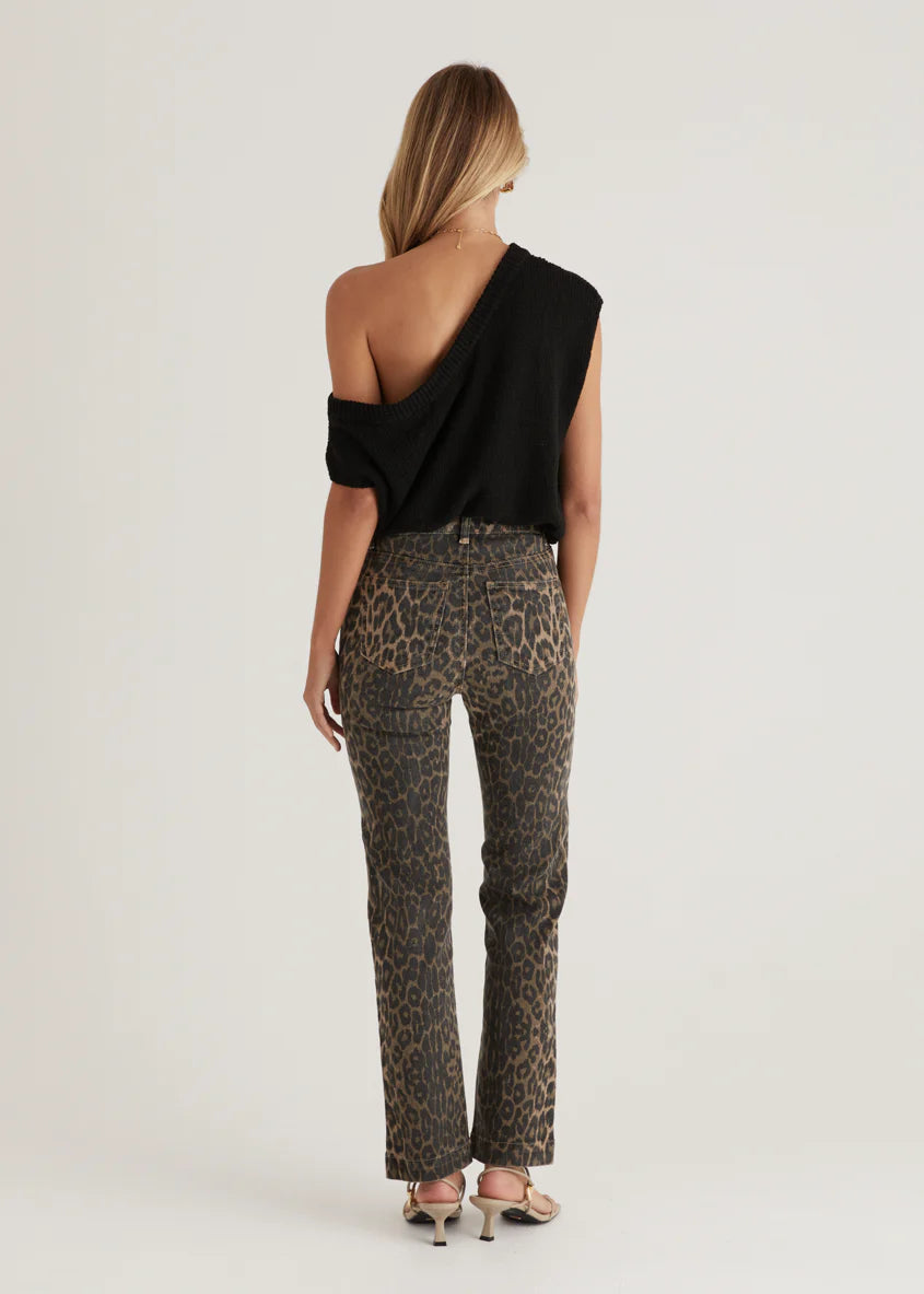 Elkie Stretch Jeans - Leopard
