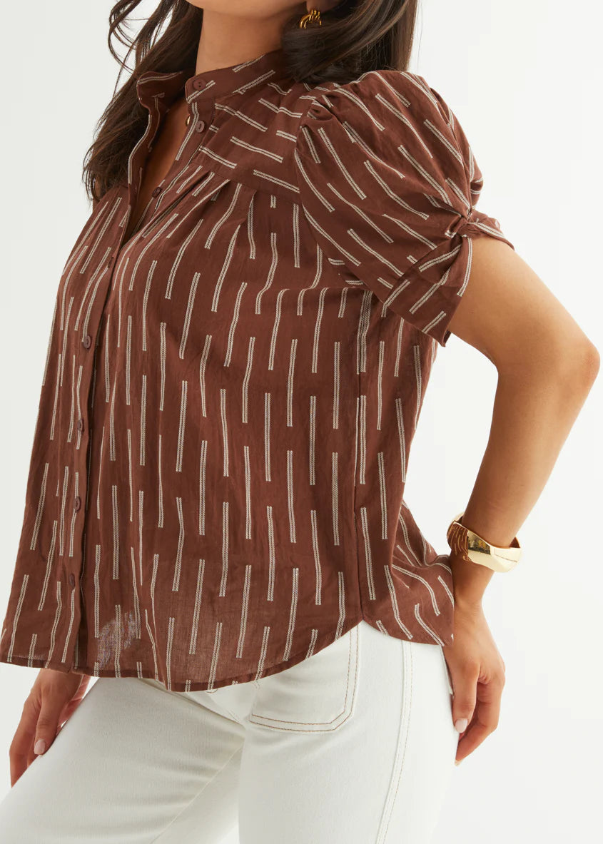 Becca Blouse - Milk Chocolate