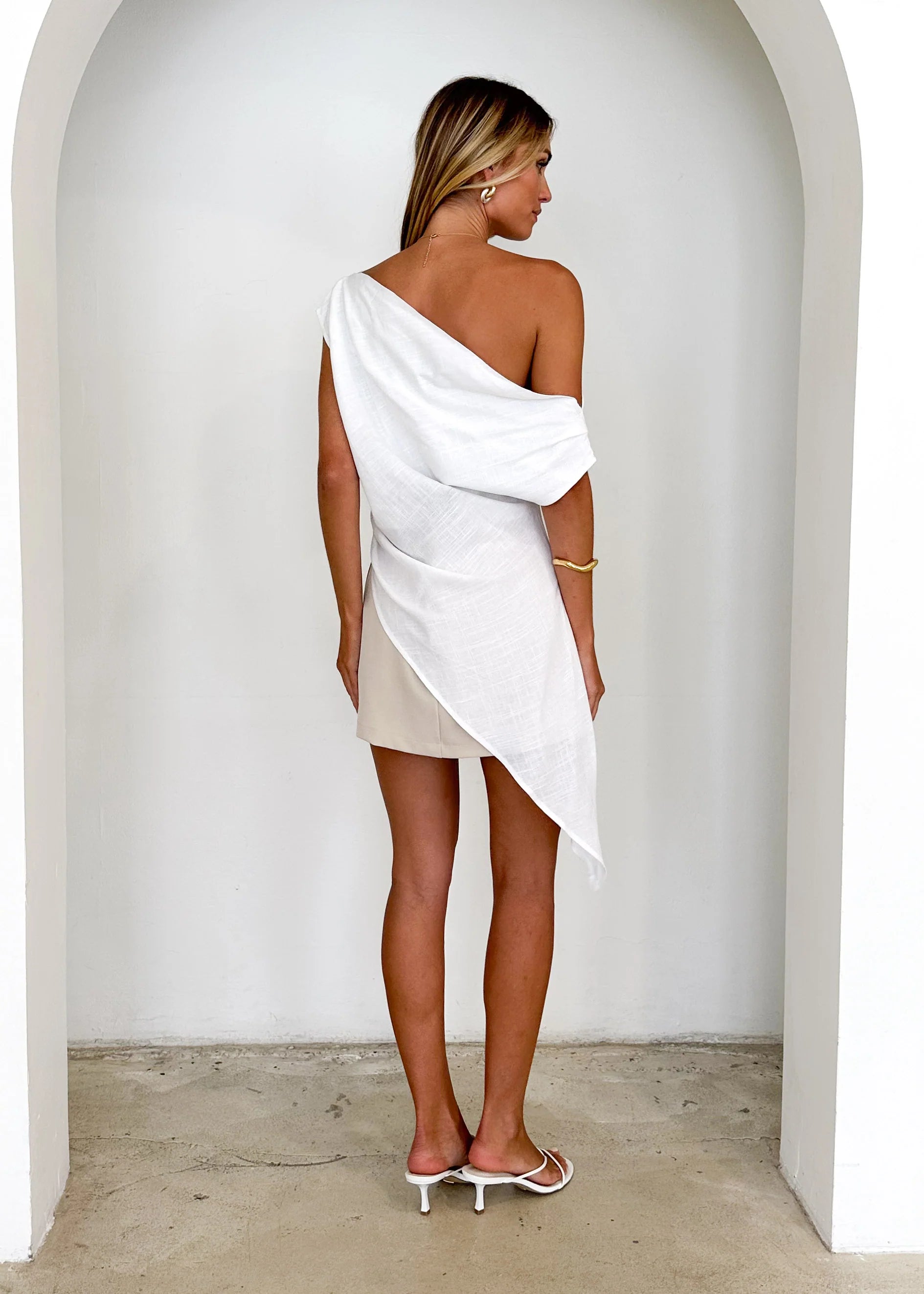 Kylo One Shoulder Top - Off White