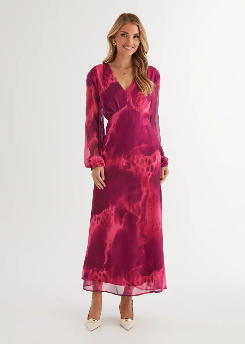Primavera Maxi Dress - Pink Splash