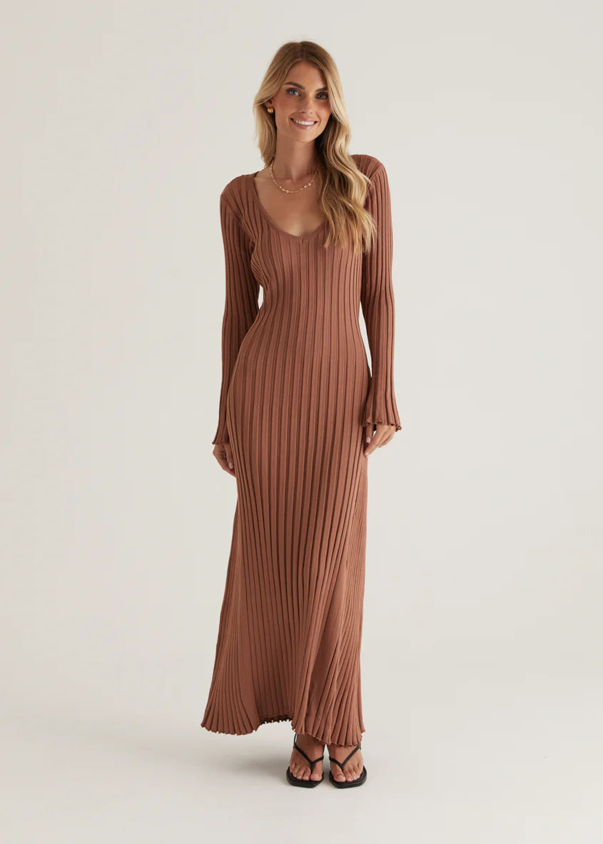 Norah Knit Maxi Dress - Clay