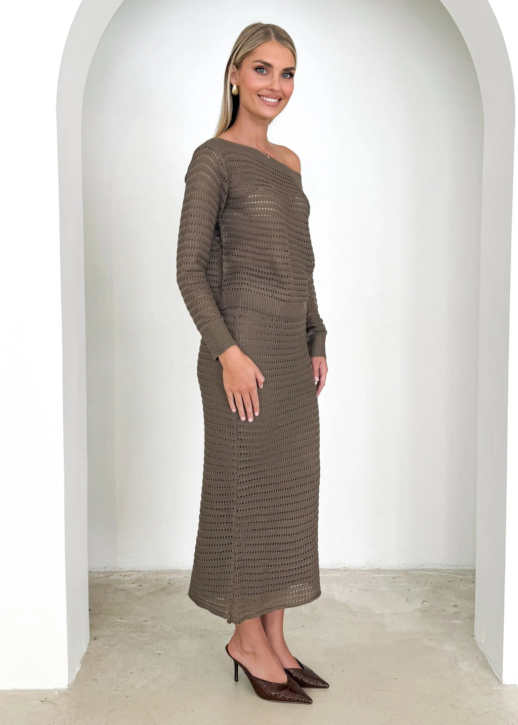 Juna Midi Skirt - Mocha