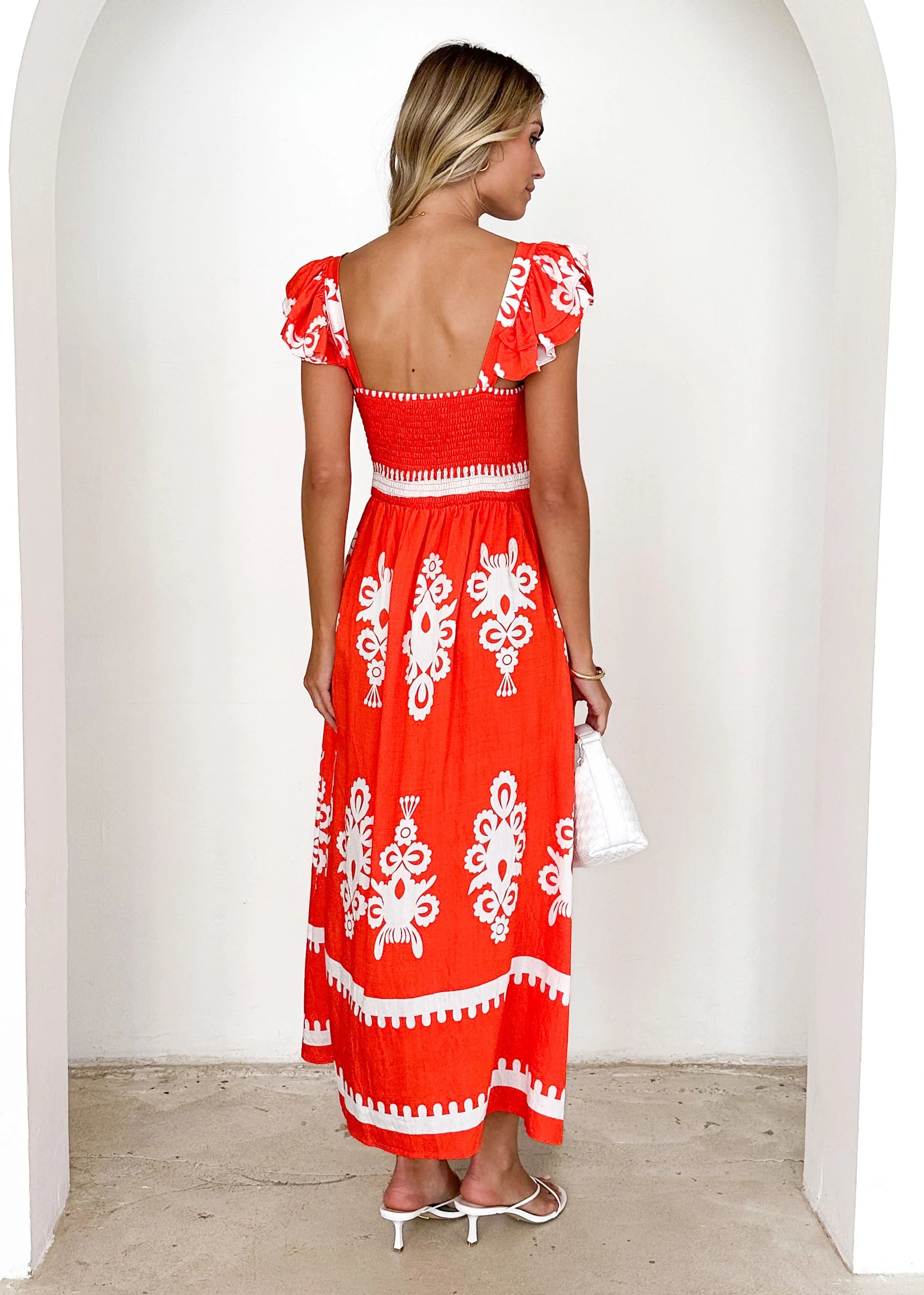 Outlaw Maxi Dress - Tangerine