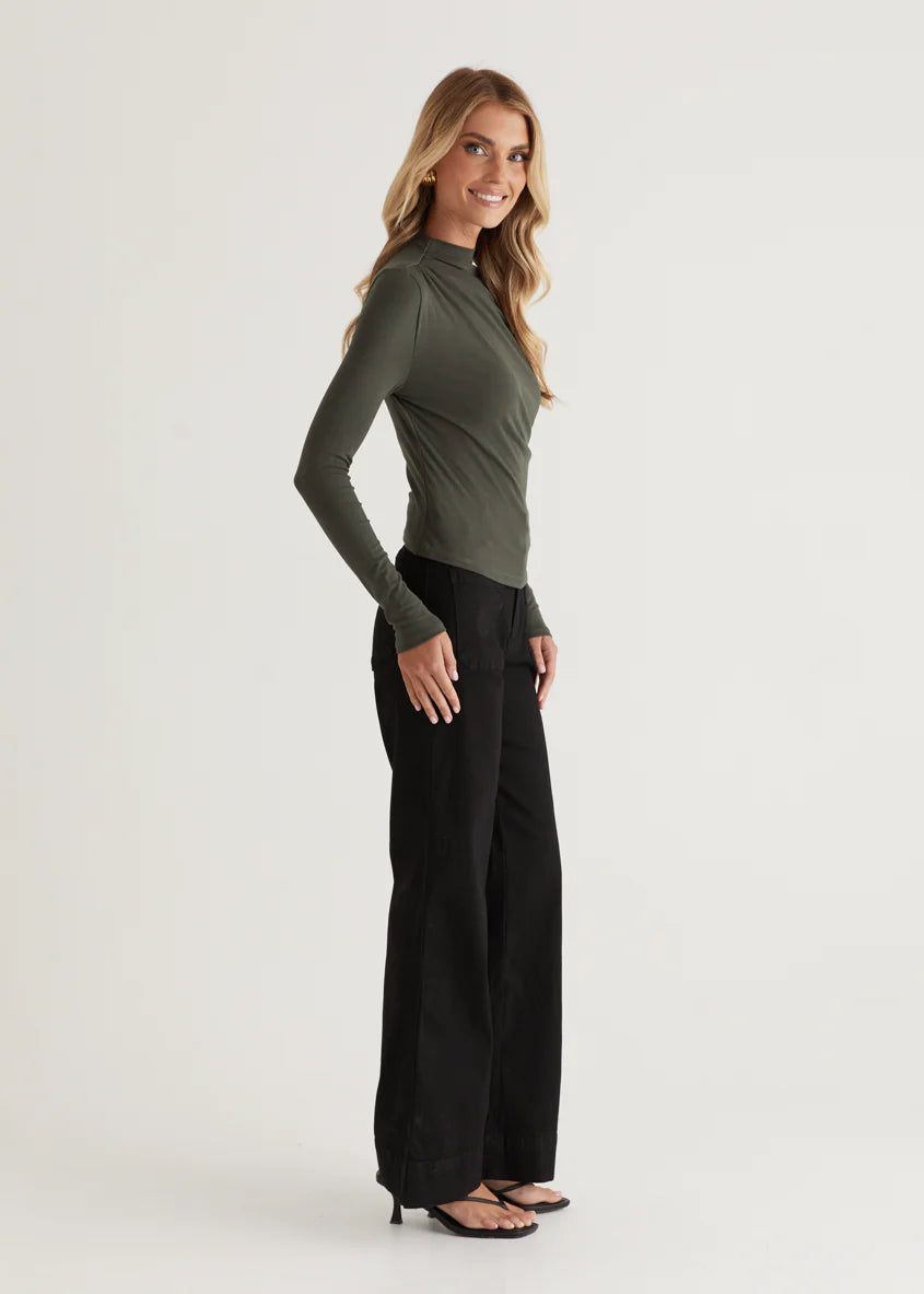 Zekroe Wide Leg Jeans - Black