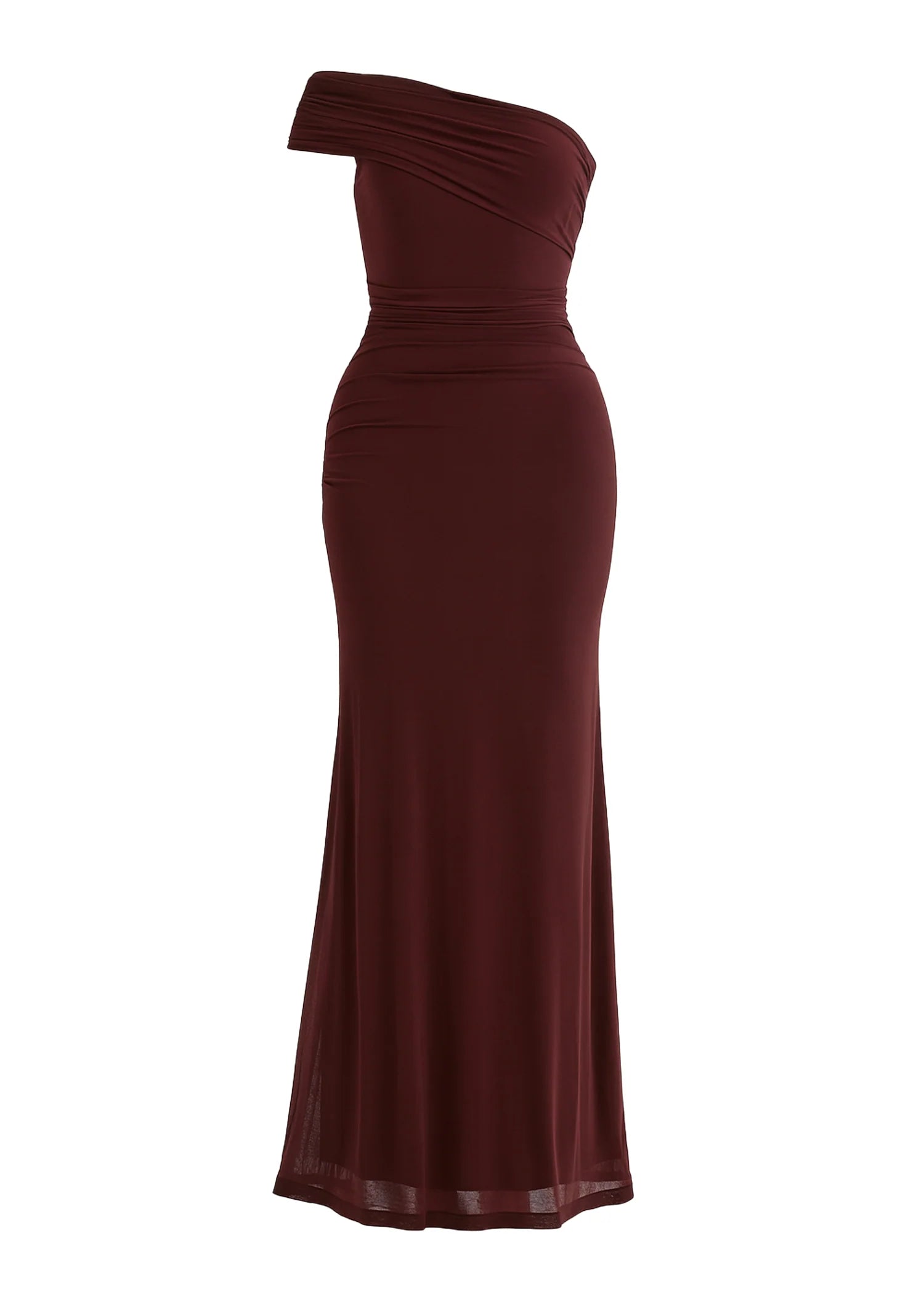 Allina Mesh Maxi Dress - Wine