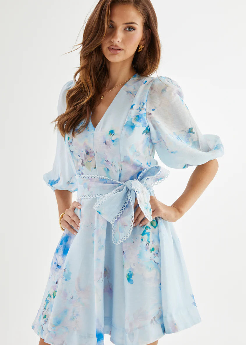 Jolene Dress - Blue Floral