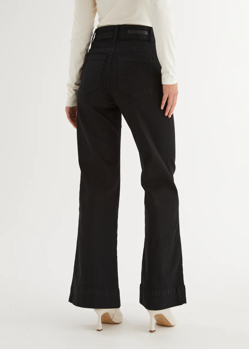 Zekroe Wide Leg Jeans - Black