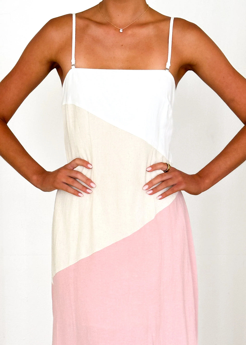 Maliah Maxi Dress - Pink Splice