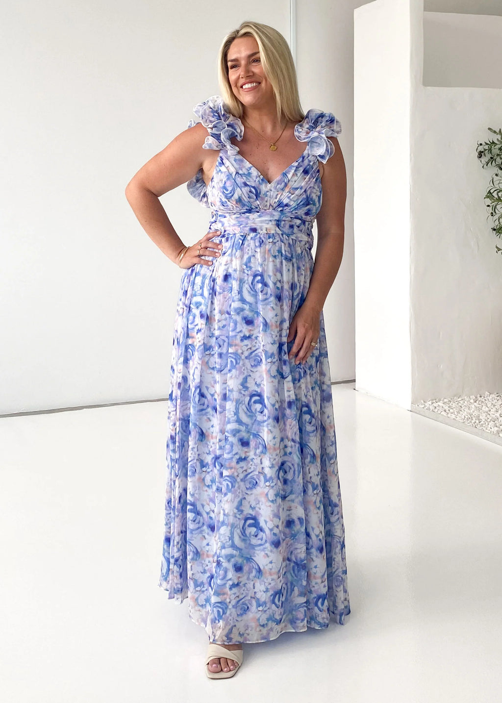 Odessa Maxi Dress - Peony Blue