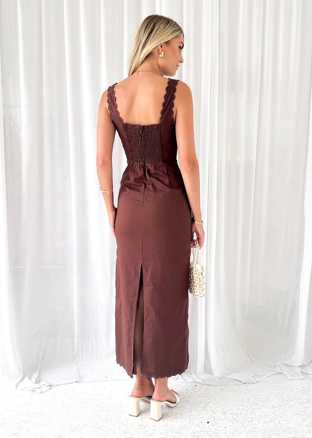 Macherry Midi Dress - Chocolate