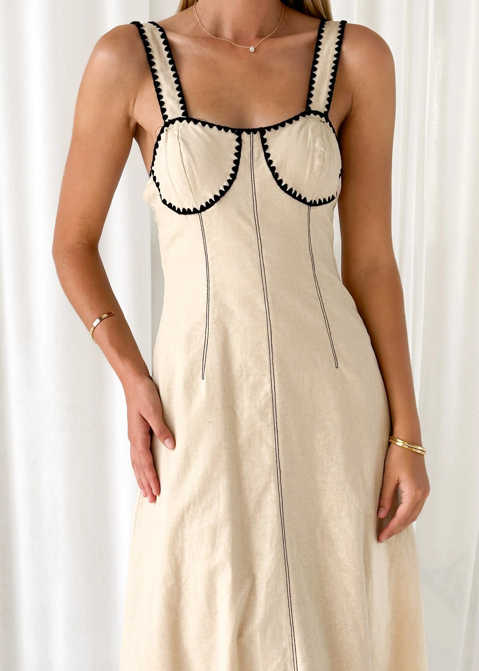 Jade Midi Dress - Oatmeal