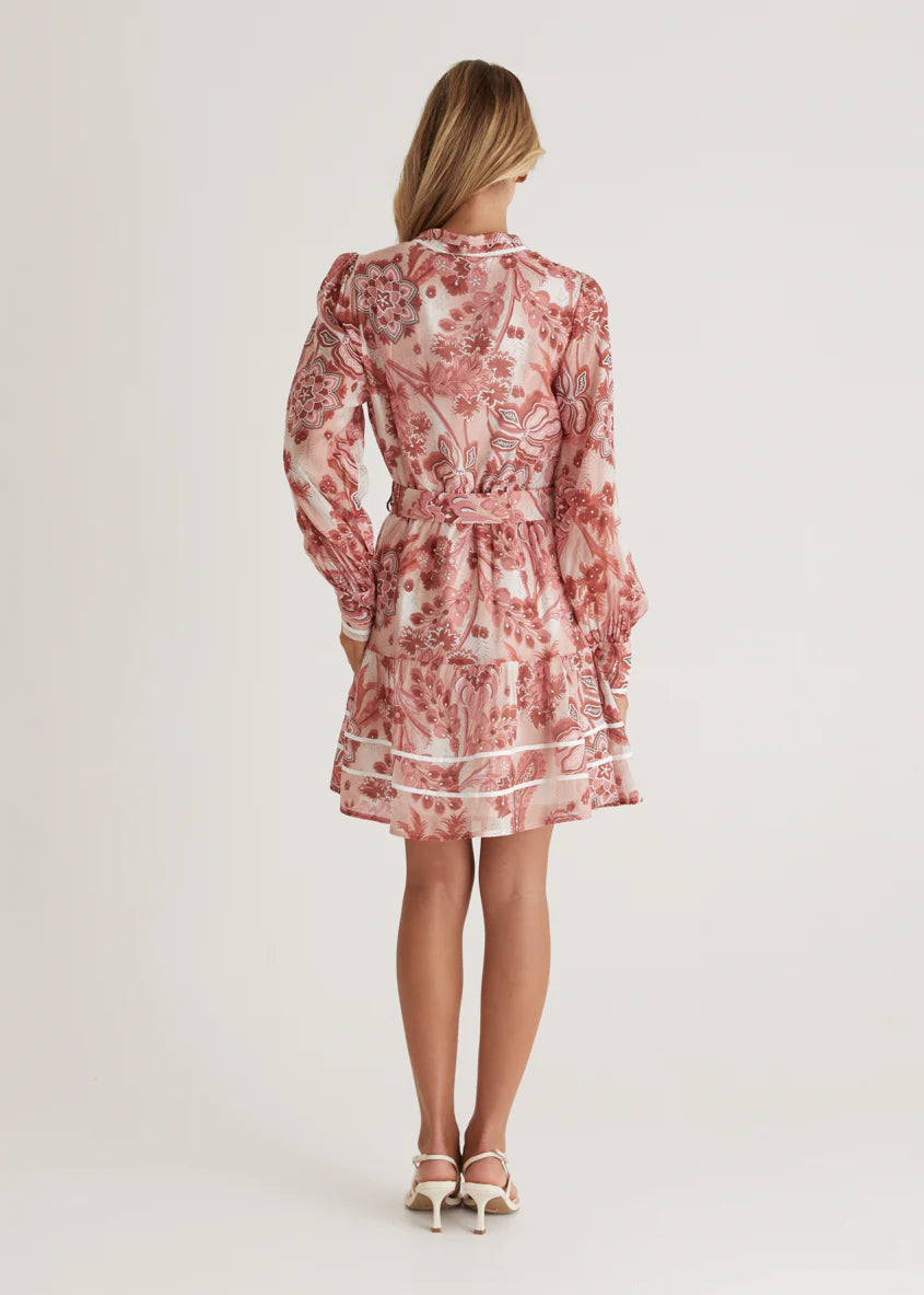 Atwood Dress - Wine Paisley
