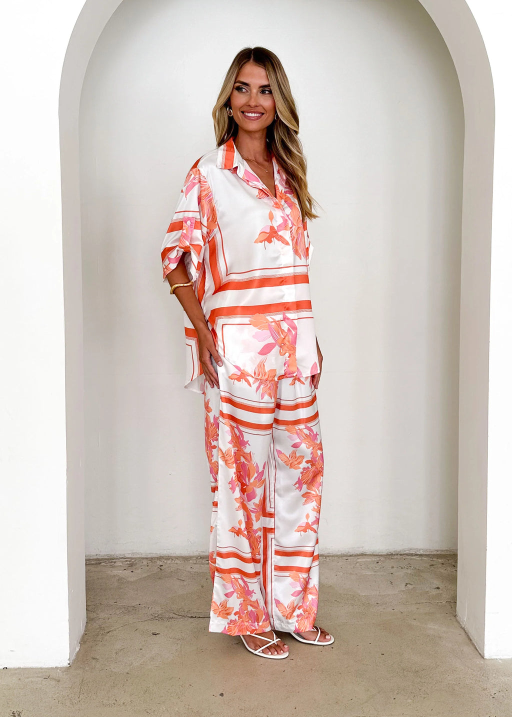 Kaycie Pants - Peach Floral