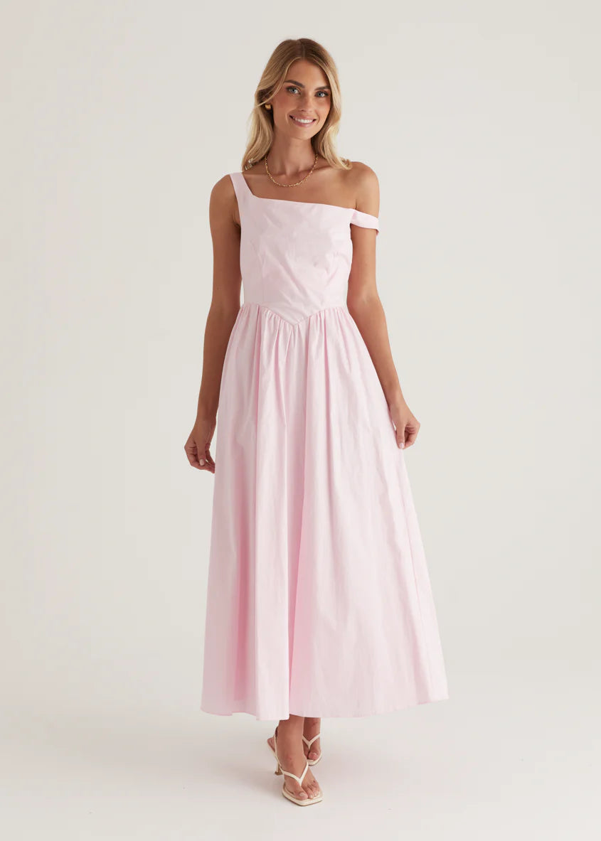 Haven One Shoulder Maxi Dress - Blush