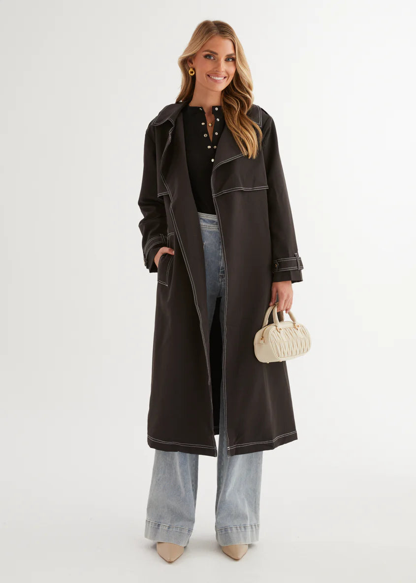 Jaidie Trench Coat - Black