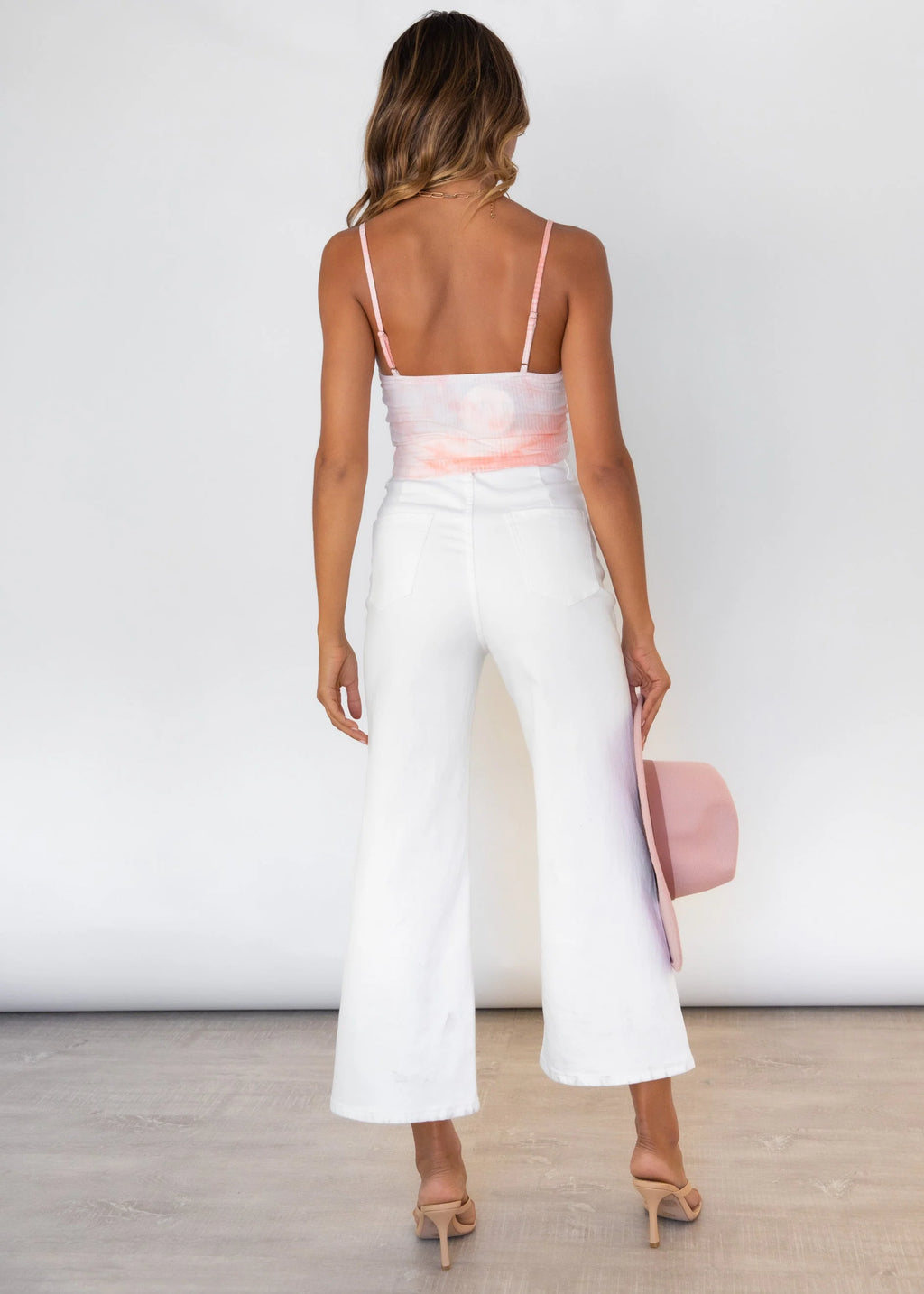 Yasmina Crop - Coral Tie Dye