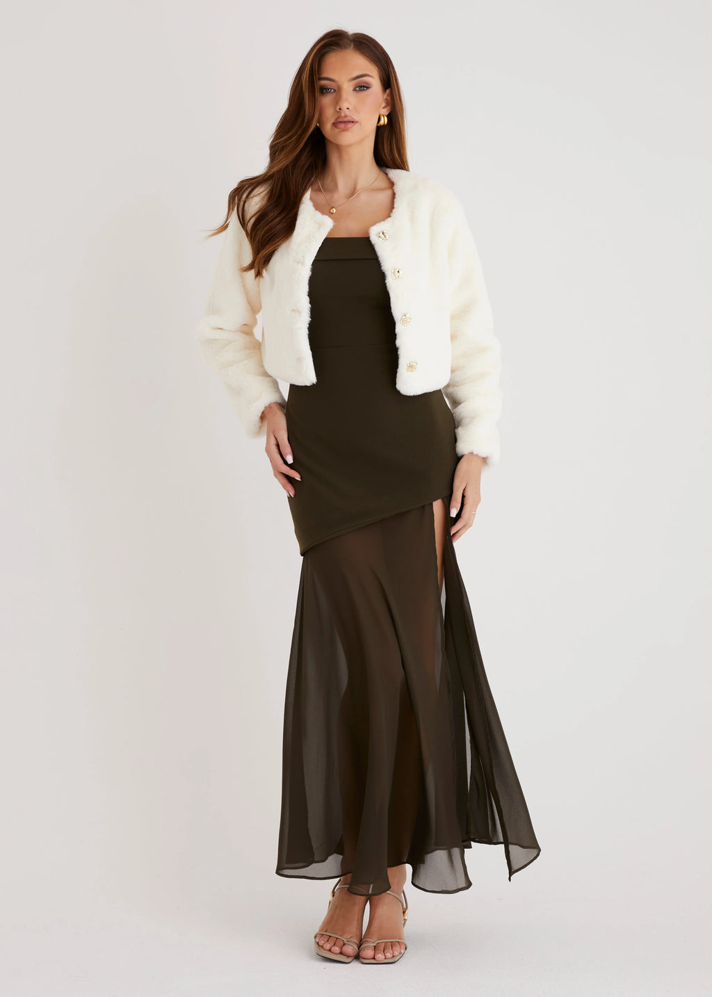 Amelita Cropped Jacket - Cream