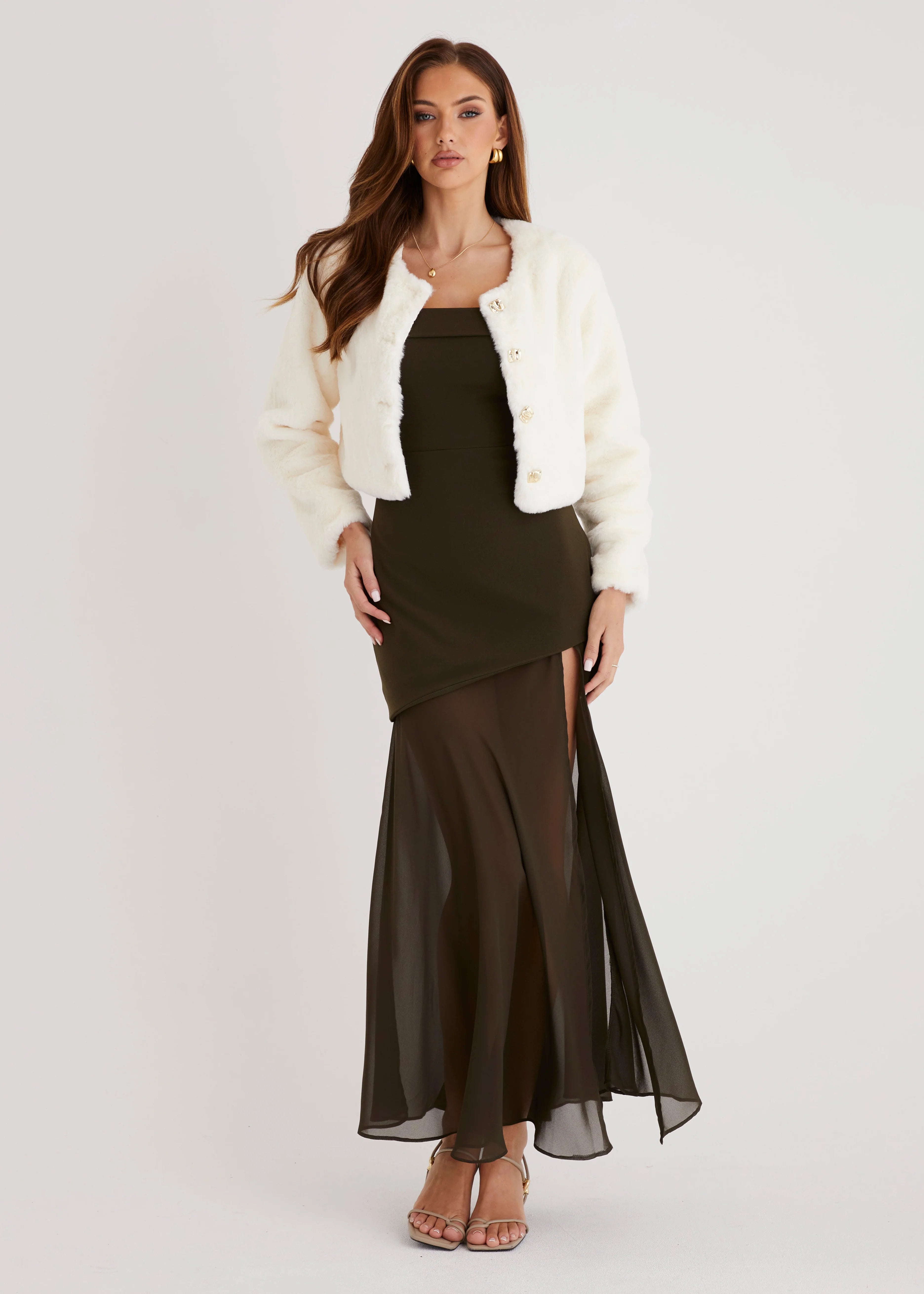 Amelita Cropped Jacket - Cream