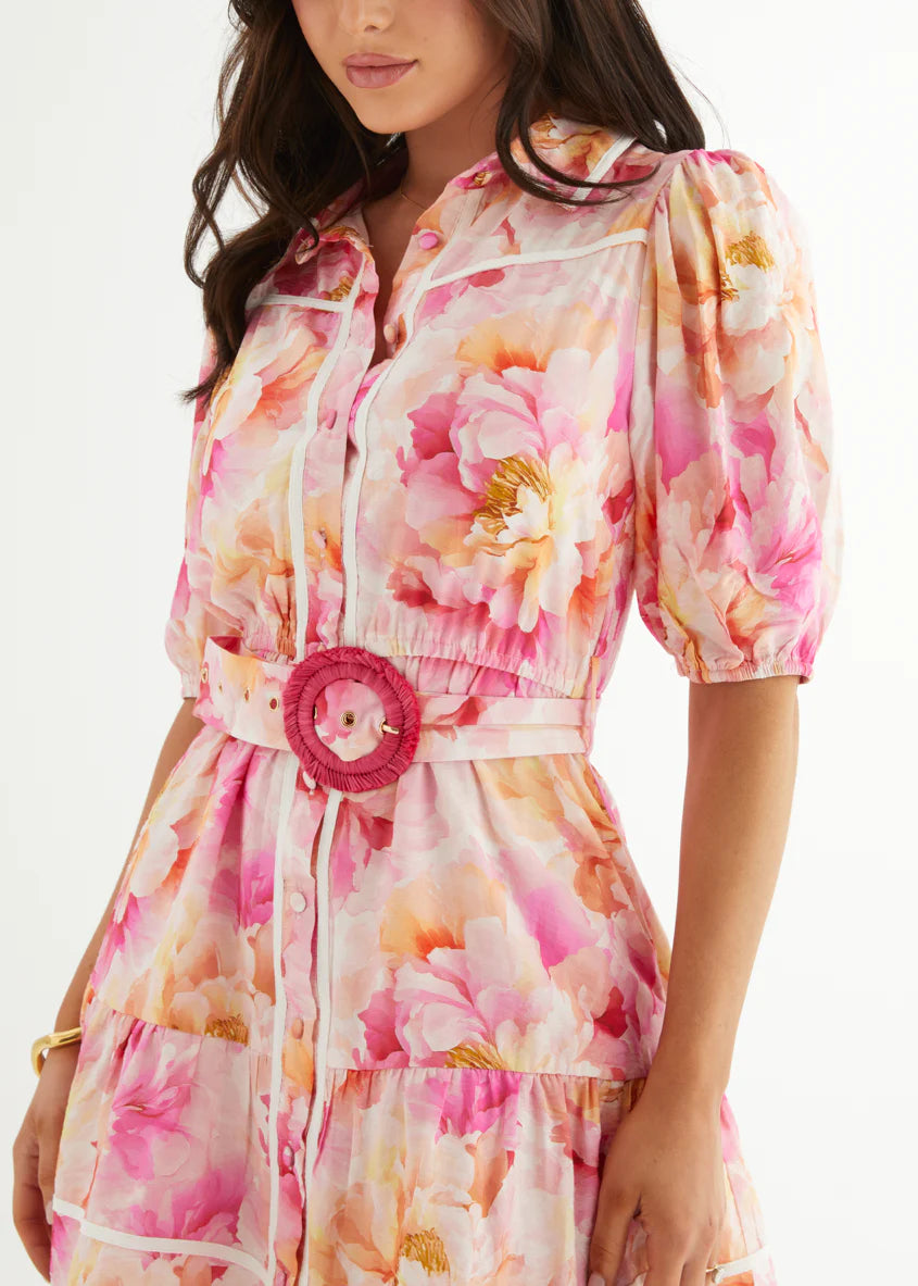 Dakota Dress - Magenta Floral