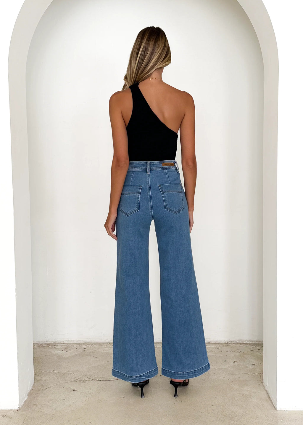 Jess Stretch Wide Leg Jeans - Light Blue