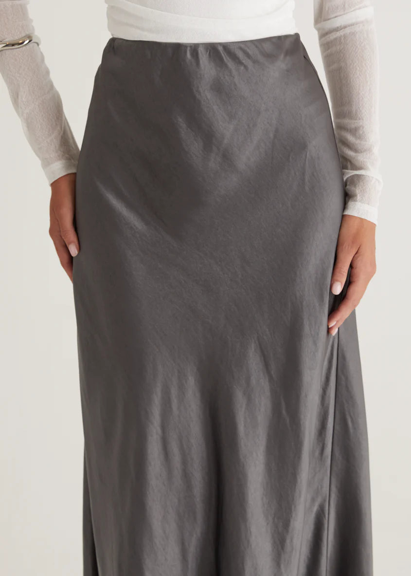 Rosalie Mid Skirt - Charcoal