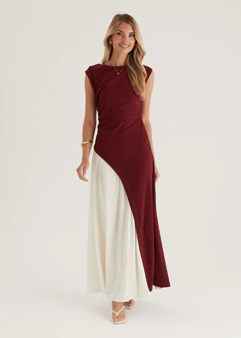 Picasso Maxi Dress - Berry Splice