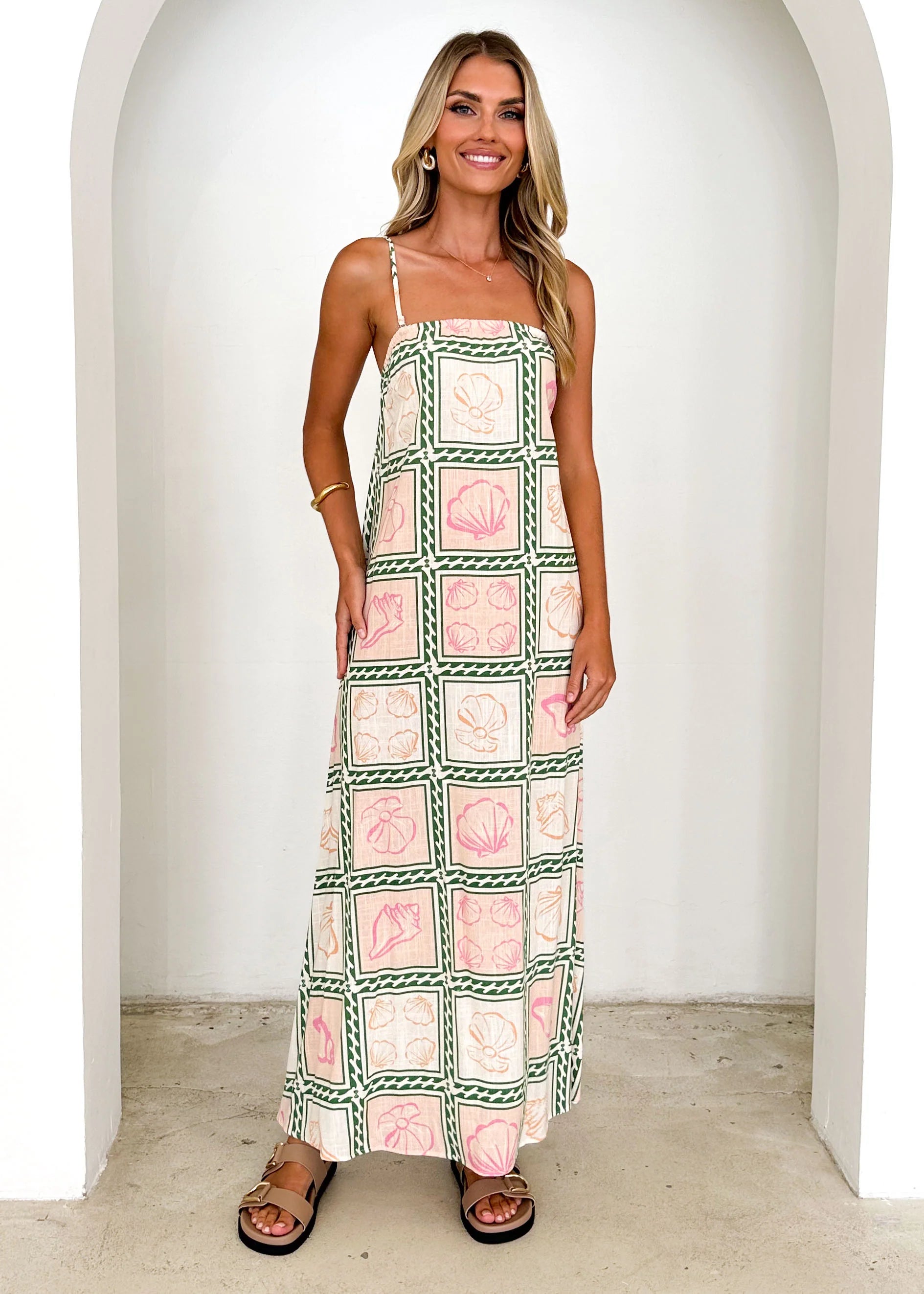 Talisa Maxi Dress - Coastal Green