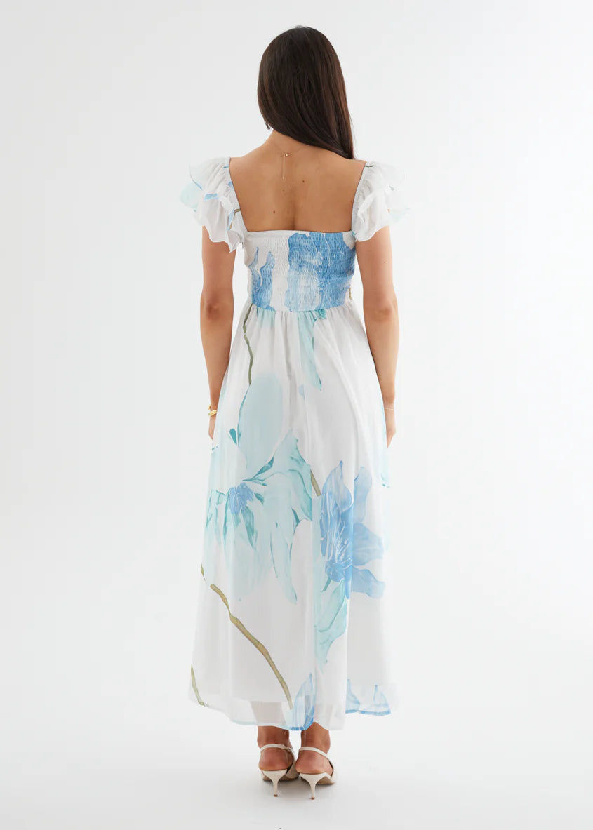 Nahla Maxi Dress - Blue Wildflower