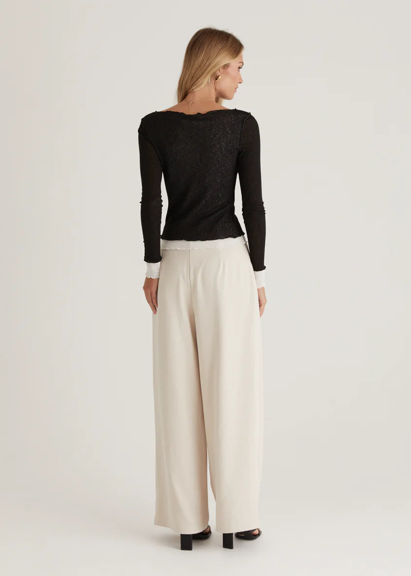 Lia Knit Top - Black