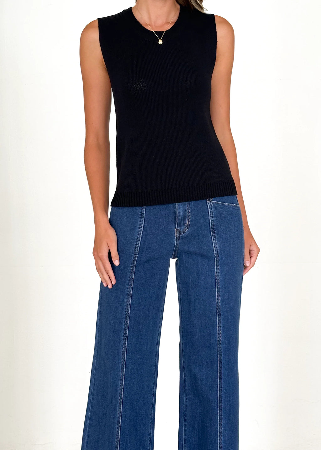 Jaylee Knit Tank - Black