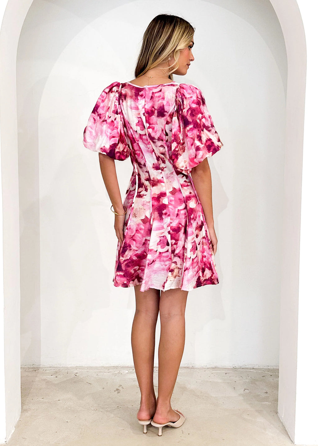 Sabrina Dress - Magenta Splash