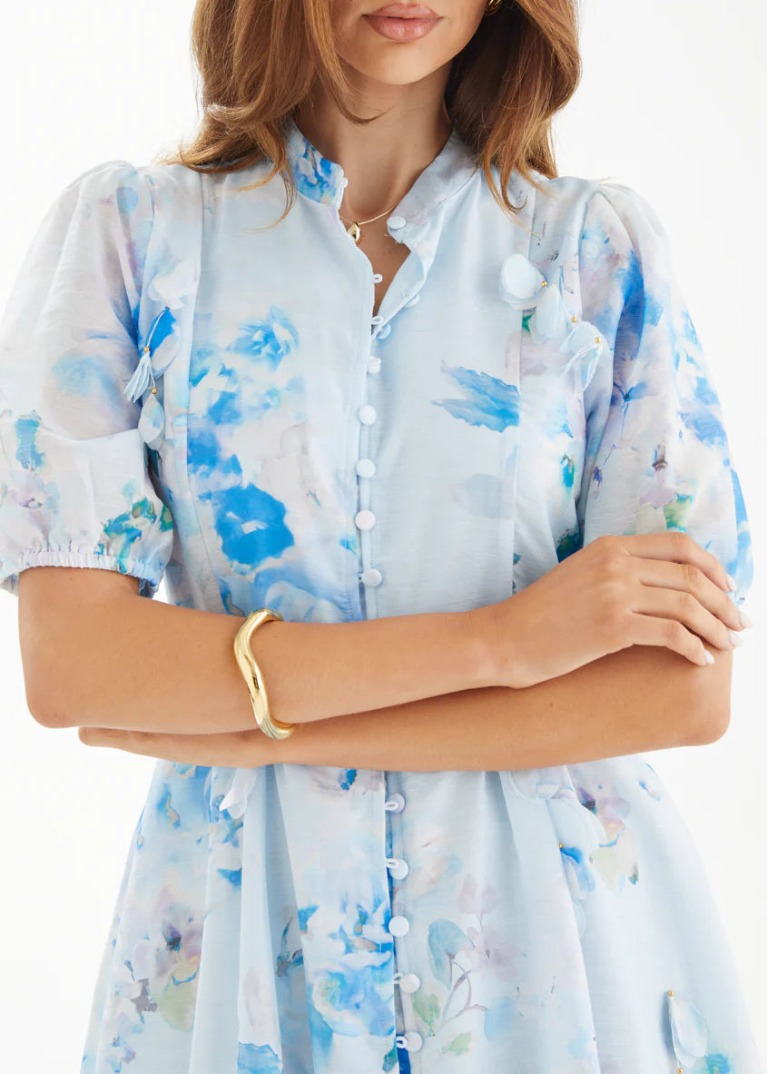 Nikita Midi Dress - Blue Floral