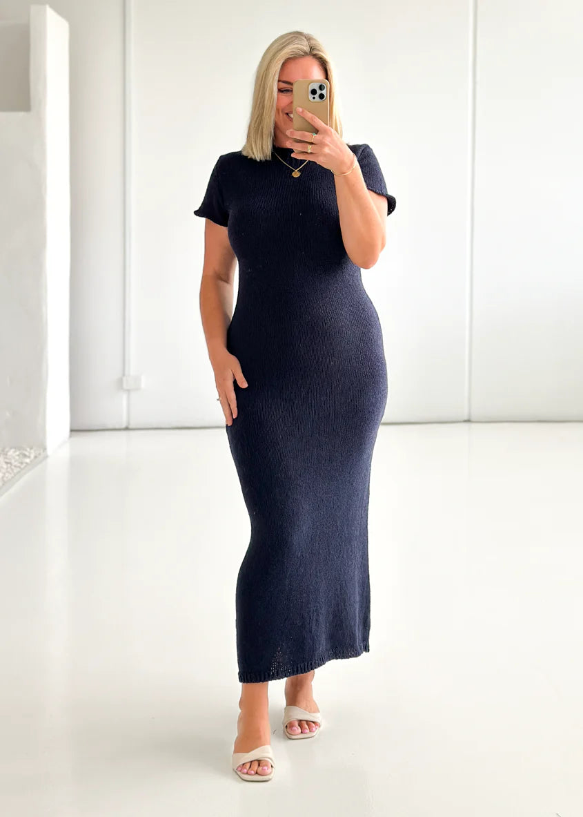 Kori Knit Maxi Dress - Navy