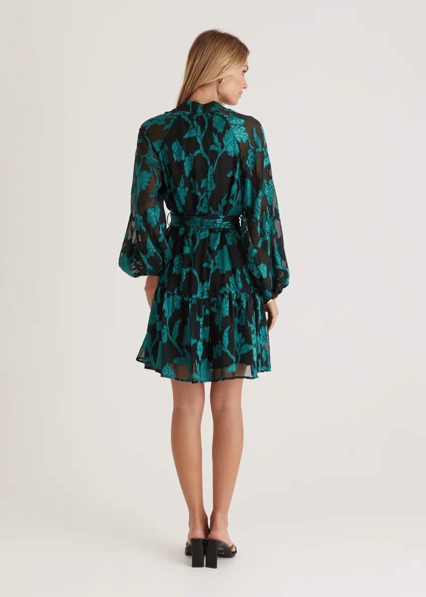 Azalea Dress - Emerald Floral