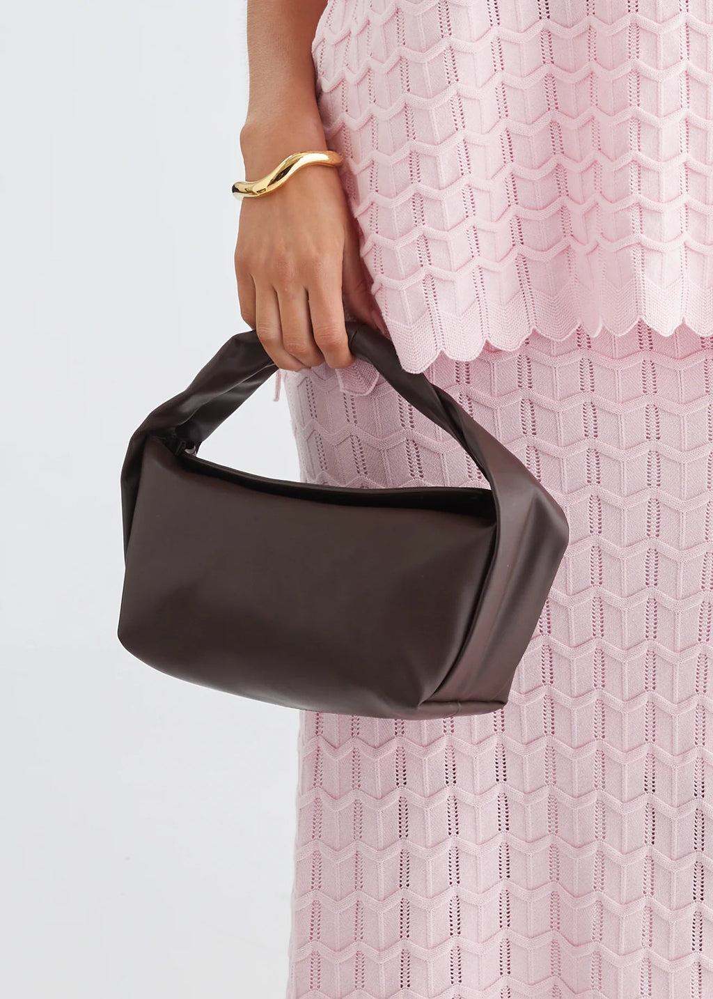 Olive Handle Bag - Chocolate