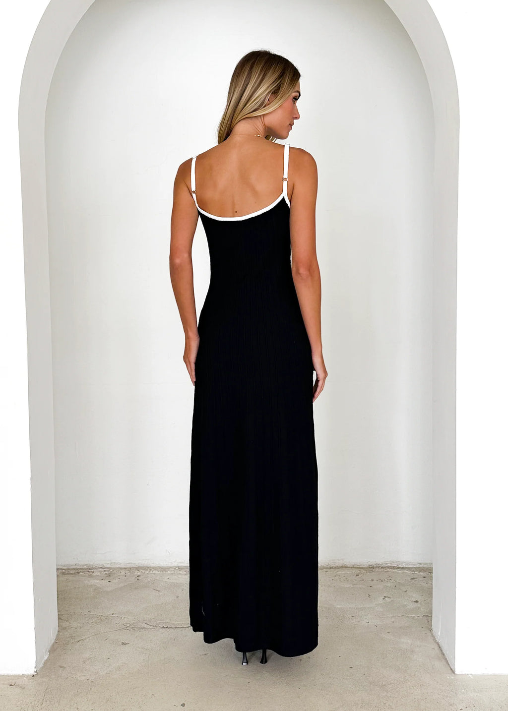 Lennox Knit Maxi Dress - Black