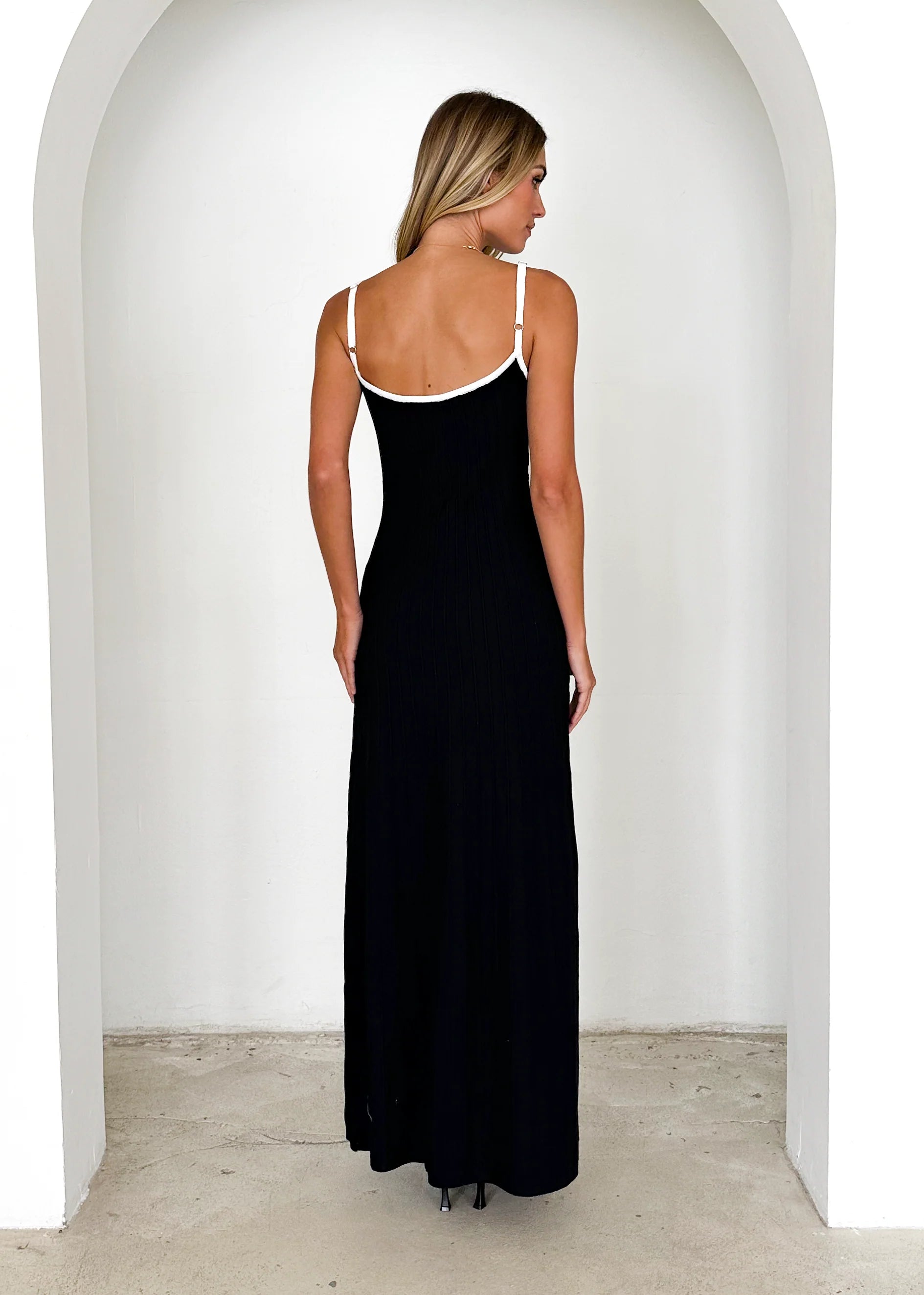 Lennox Knit Maxi Dress - Black