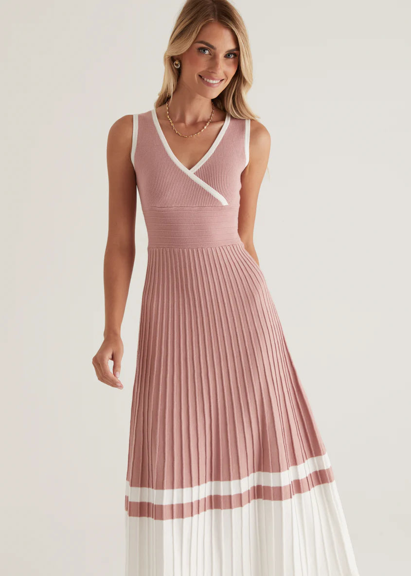 Radiate Knit Midi Dress - Blush