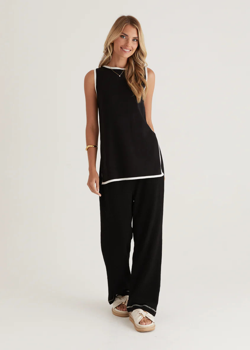 Regal Knit Top - Black