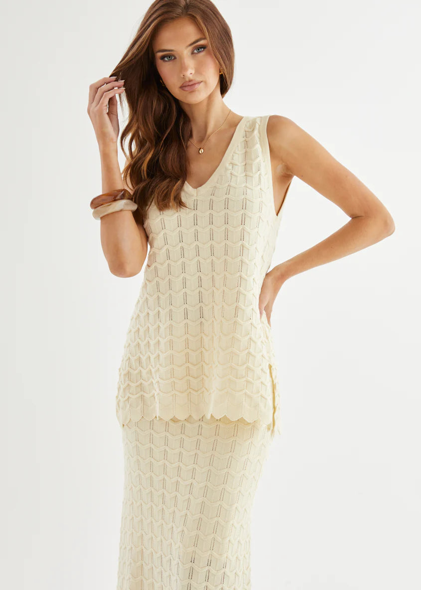 Nerida Knit Top - Cream