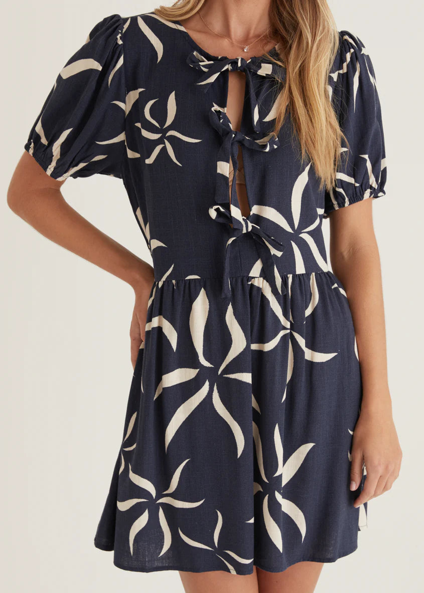 Ariel Dress - Navy Ayana