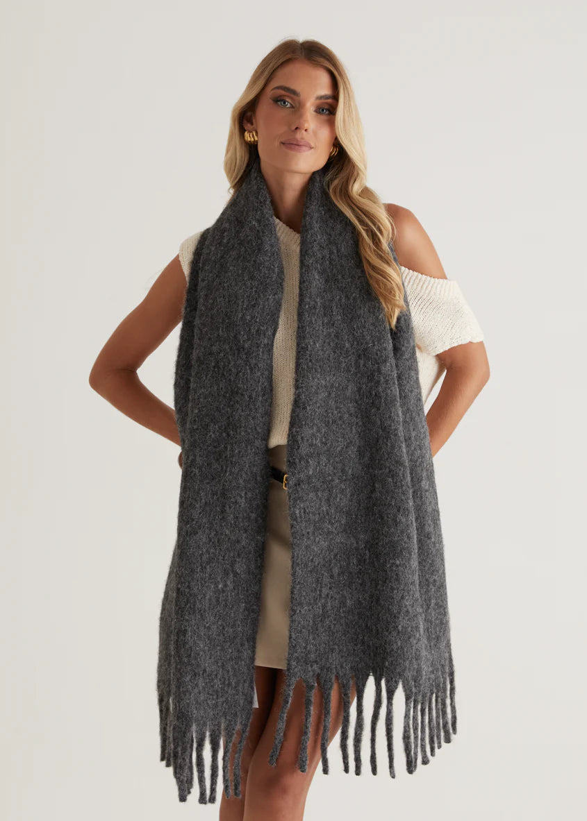 Charli Scarf - Charcoal