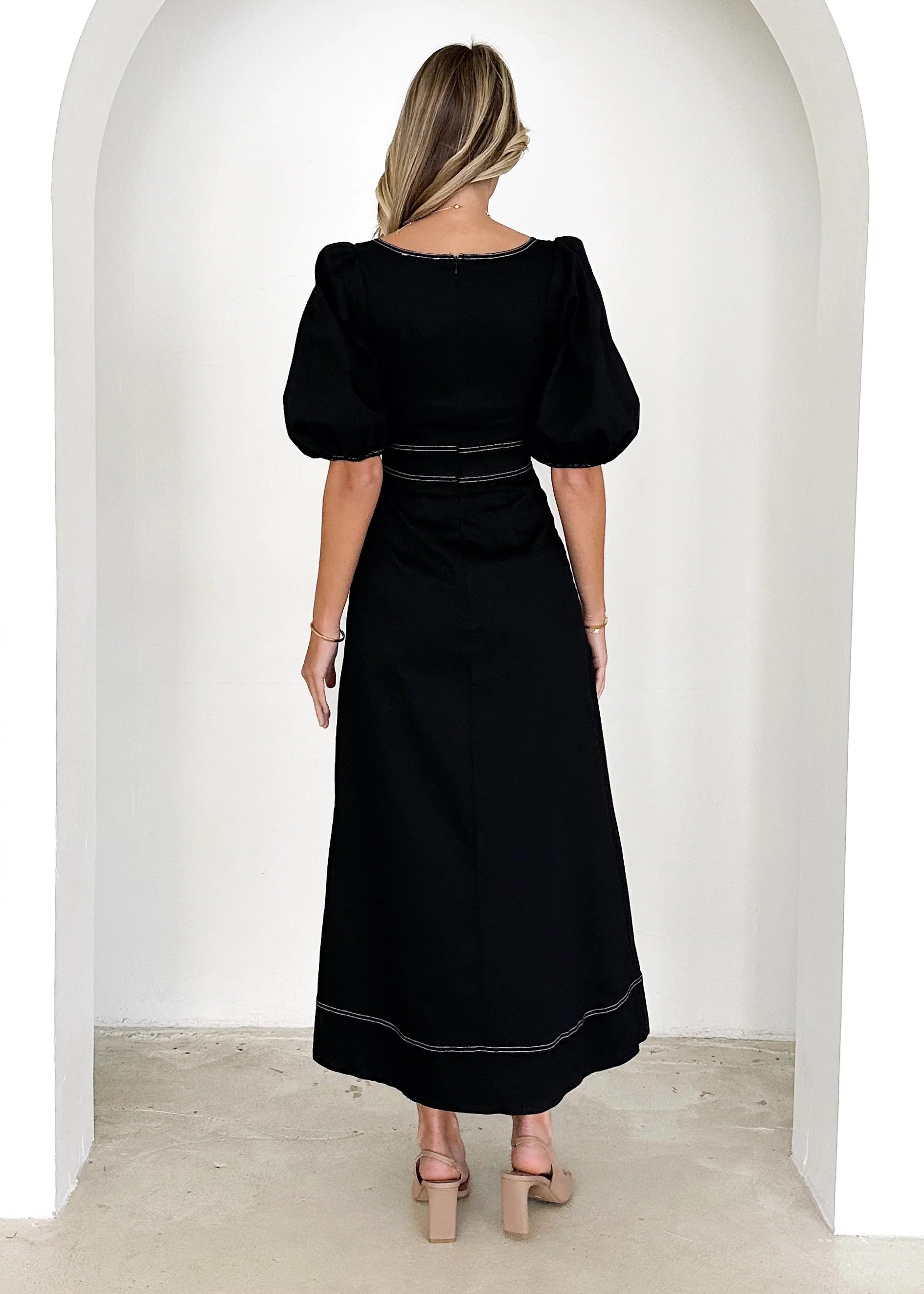 Silsta Denim Midi Dress - Black