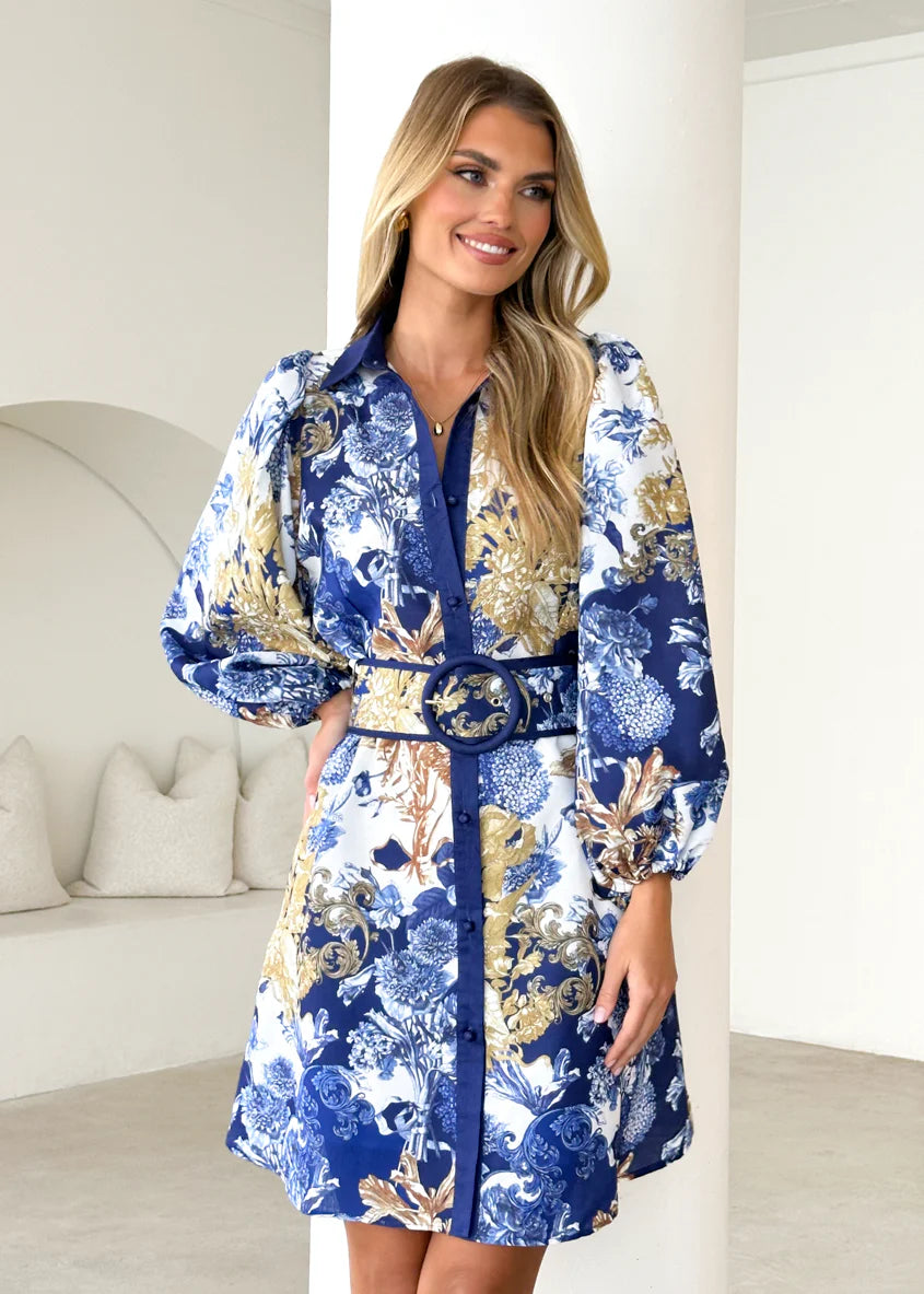 Tavana Dress - Navy Chateau
