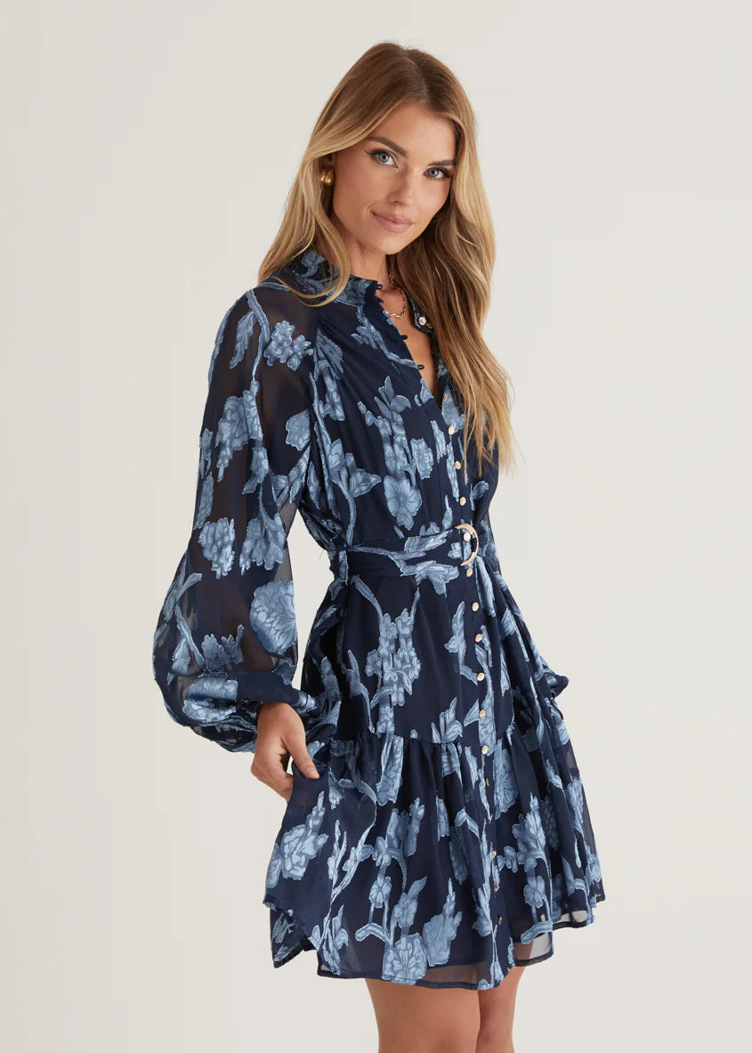 Azalea Dress - Blue Floral