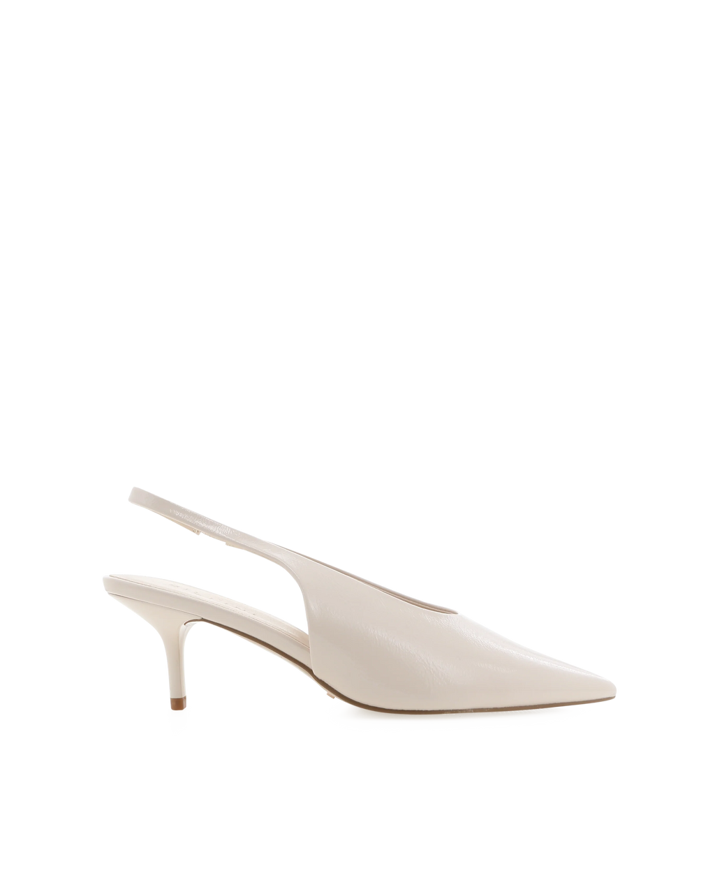 Xishi Heels - Chalk Crinkle Patent